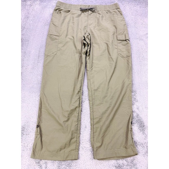 Columbia Hiking Pants Womens M Green Mid Rise Nylon Cargo Outdoor Gorpcore - Picture 1 of 11